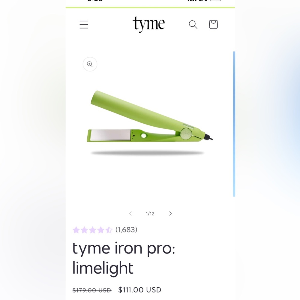 Tyme iron pro - hair styling & flat iron.